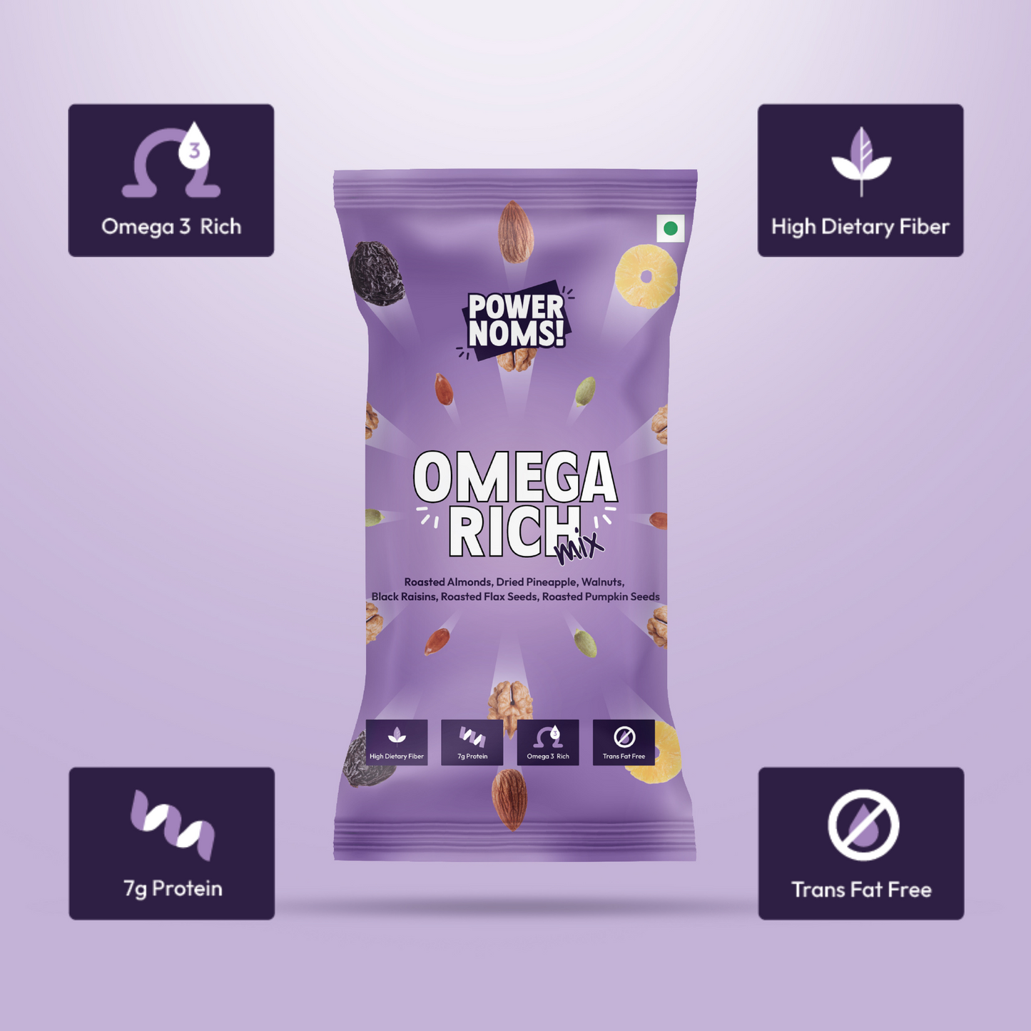 powernoms omega rich mix health features